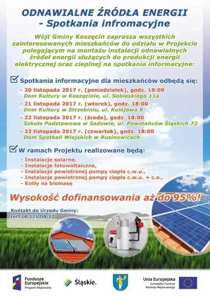 Odnawialne źródła energii - spotkania informacyjne