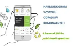 baner Harmonogram wywozu odpadów komunalnych 4 kwartał 2025 październik - grudzień