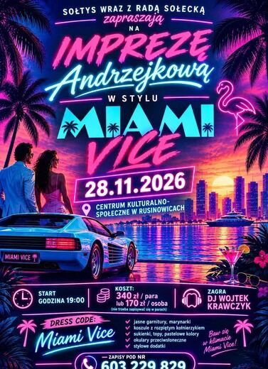 ANDRZEJKI W STYLU MIAMI VICE