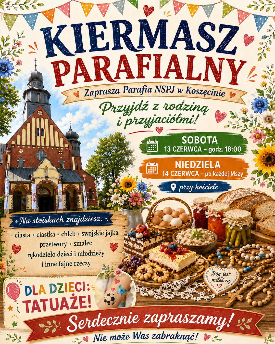 Plakat_Kiermasz_parafialny_NSPJ_Koszęcin