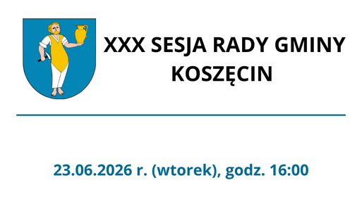 grafika z datą informującą o sesji rady gminy