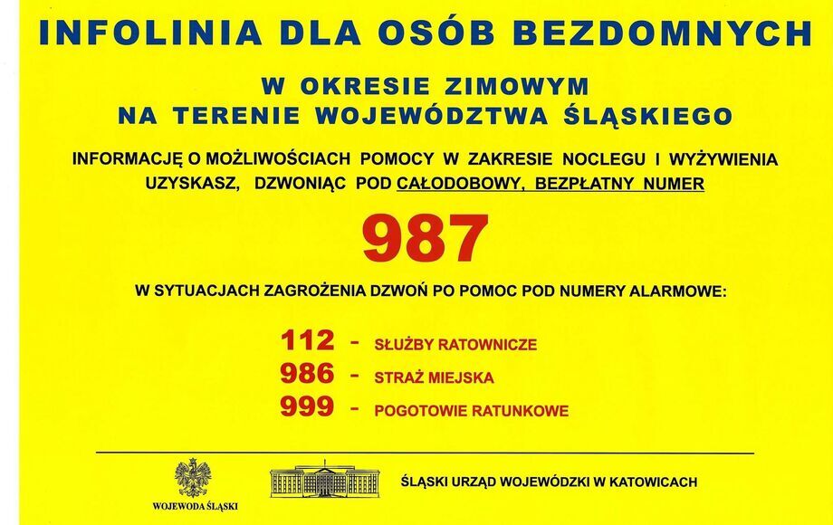 Infolinia dla osób w kryzysie bezdomności w województwie śląskim